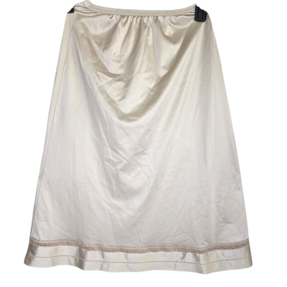 Vtg Pinehurst Lingerie Beige Nude Lace Half‎ Slip SZ Small Tall #5900 Retro